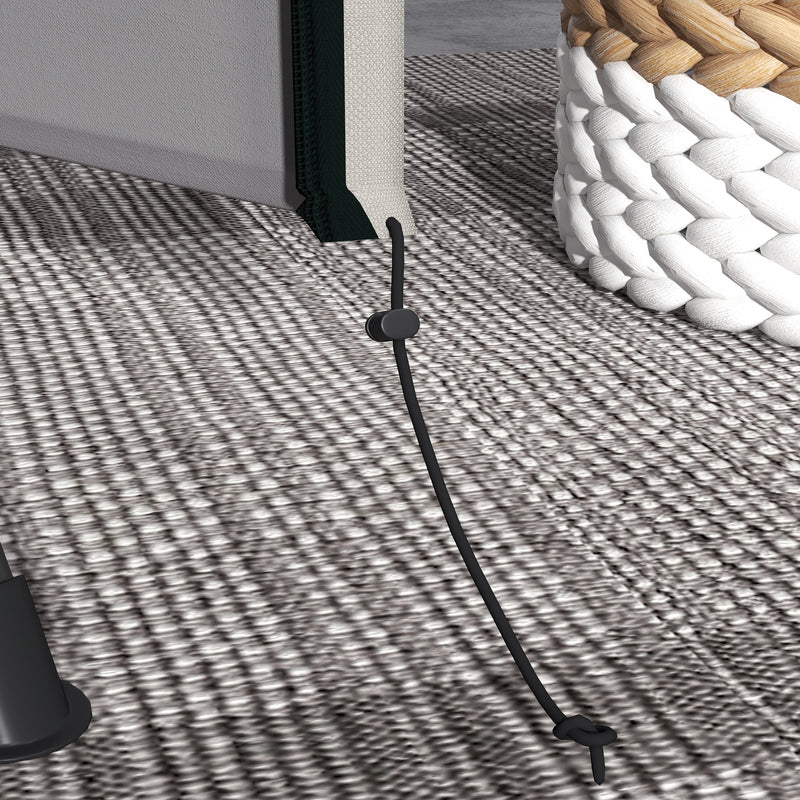 Light Grey Three Seater Swing Chair Protective Cover 152 x 177cm by Outsunny