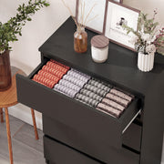 Chest of Drawers with 5 Spacious Storage Drawers for Bedroom Organisation Black AOSOM