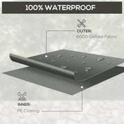 Dark Grey Waterproof 6 Seater Garden Furniture Cover 245 x 165cm Anti-UV by Outsunny