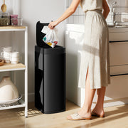 Black 50L Touchless Sensor Bin With Manual Override Ideal For Kitchen Or Bedroom Use