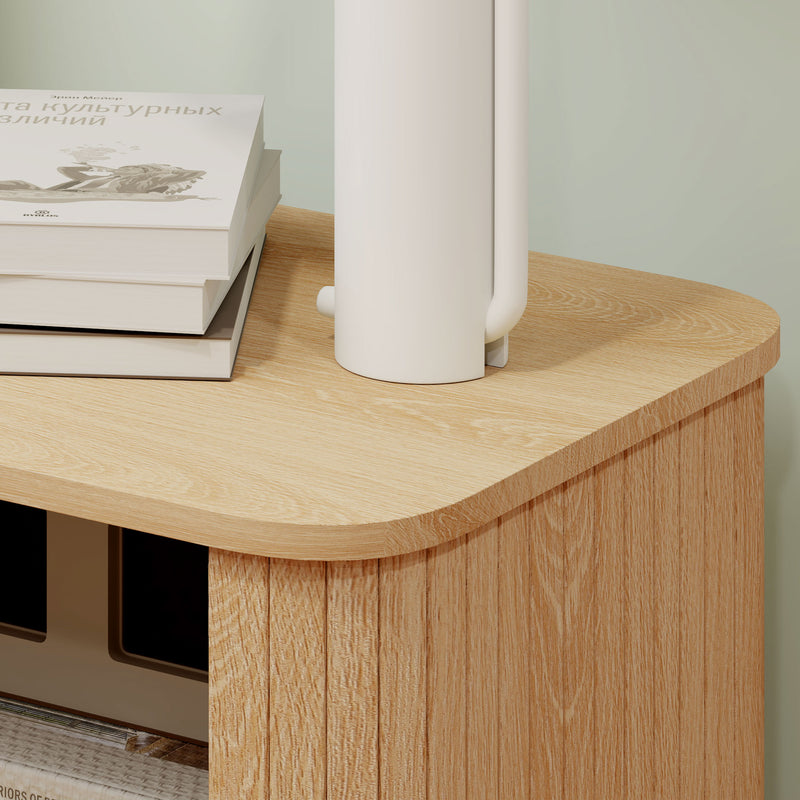Bedside Table with Sliding Door for Tidy Bedroom Storage and Easy Access