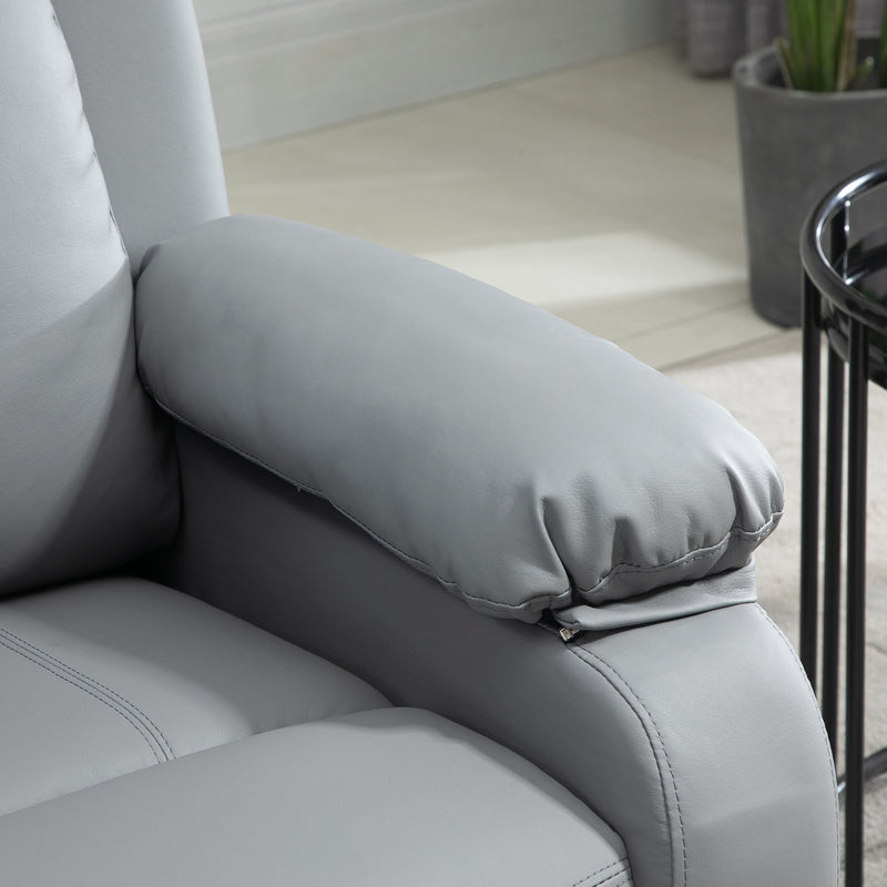 Electric Riser Recliner Chair With Heat Massage And Lift Function For Elderly, Grey