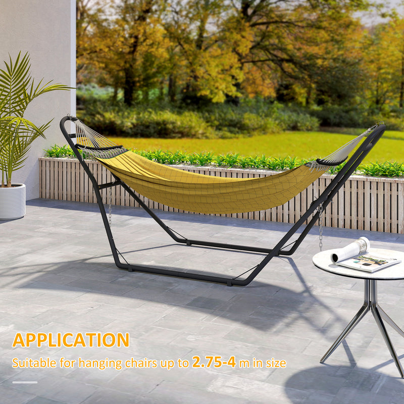 Hammock Stand for Garden or Patio with Adjustable Height and Strong Steel Frame Black Outsunny