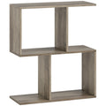 Slim S Shaped Side Table With 3 Storage Shelves Ideal For Small Spaces Grey