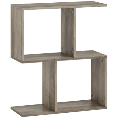 Slim S Shaped Side Table With 3 Storage Shelves Ideal For Small Spaces Grey