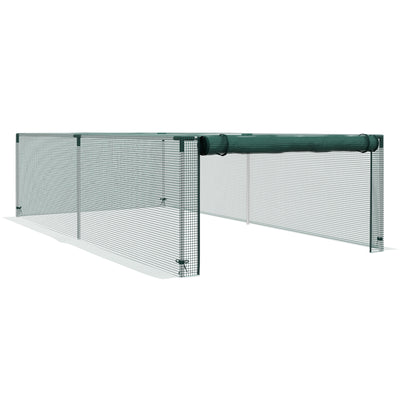 Green 8 x 4 FT Garden Plant Protection Cage with Door for Outdoor Growing by Outsunny