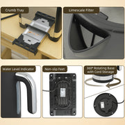 Textured Kettle and Toaster Set With Fast Boil and Wide Slots Ideal for Modern Kitchens Black