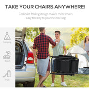 Black Foldable Zero Gravity Reclining Garden Chairs With Canopy and Cup Holder Set of 2