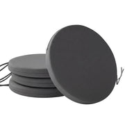 Outdoor Round Seat Cushions Set of 4 for Garden Chairs Fire Retardant Water Resistant Dark Grey Outsunny