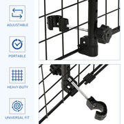 Adjustable Heavy Duty Dog Car Barrier for SUV and Estate Vehicles Keeps Pets Safe Black AOSOM