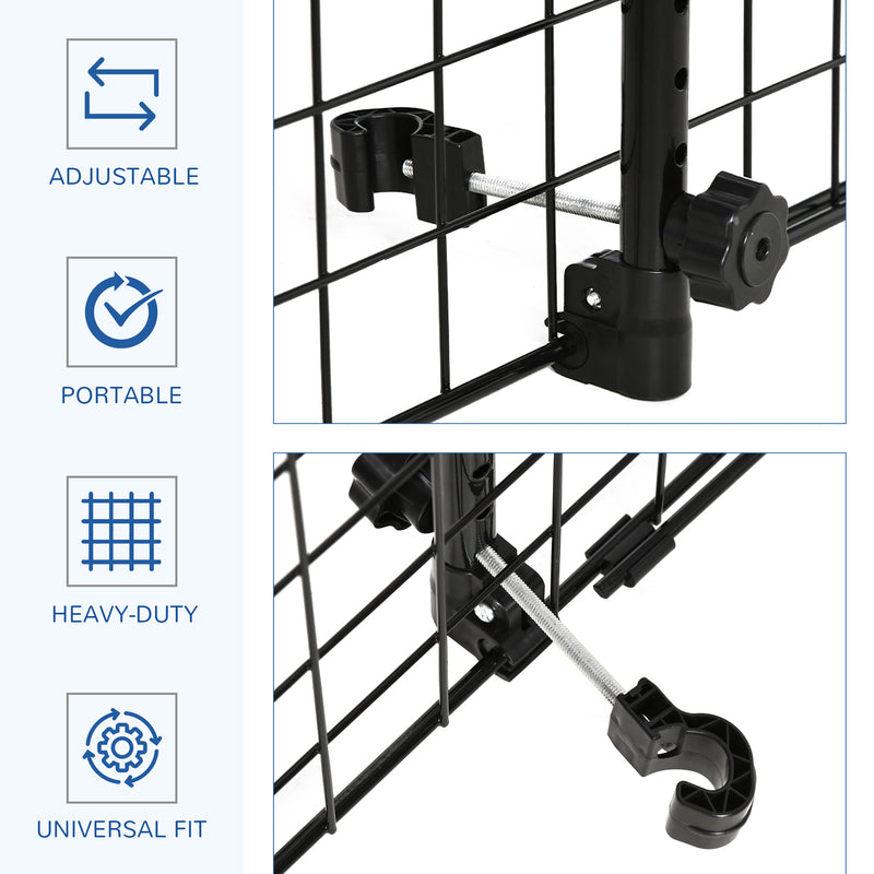 Adjustable Heavy Duty Dog Car Barrier for SUV and Estate Vehicles Keeps Pets Safe Black AOSOM