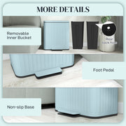 Double Indoor Kitchen Recycling Pedal Bin With Soft Close Lid Removable Buckets 40L by HOMCOM