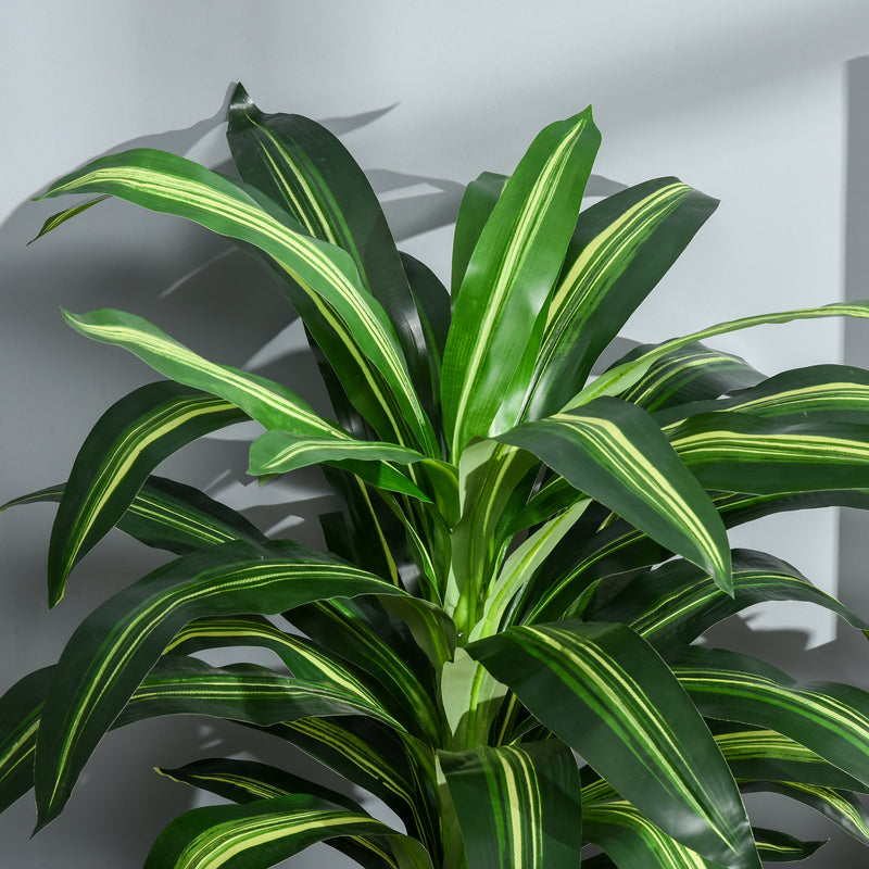 Set of 2 Artificial Dracaena Plants for Home or Office Decor Maintenance Free Green