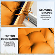 Orange Padded Outdoor Seat Cushion 115 x 56cm by Outsunny