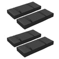 Set of 4 Black Parasol Base Weights 25kg Fillable Sandbags With Handles by Outsunny