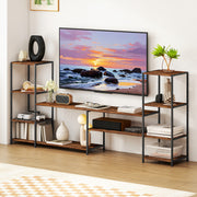 Industrial TV Stand With Storage Shelves For TVs Up To 60 Inches Ideal For Living Rooms
