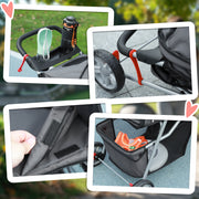 Charcoal Grey 3 Wheel Pet Stroller for Small and Miniature Dogs by Outsunny AOSOM
