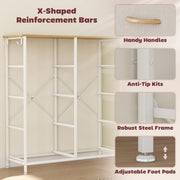 Chest of 8 Fabric Drawers With Metal Frame for Bedroom or Closet Storage Beige