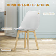 Five Piece White Modern Dining Set With Table And Chairs For Kitchen Or Dining Room