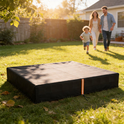 Sandpit Cover Waterproof Outdoor Protection for Clean and Dry Play Black AOSOM