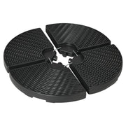 52kg 4 Piece Fillable Cantilever Parasol Base Set Ideal for Garden or Patio Use
