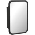 Bathroom Wall Cabinet with Mirror and Shelves for Organised Storage Black AOSOM