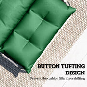 Outdoor Lounger Cushions Set of 2 for Extra Comfort and Support Green Outsunny