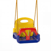 Kids Swing Seat With Adjustable Ropes and Safety Harness for Garden or Indoor Use Multicolour AOSOM