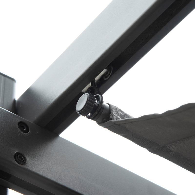 Grey 3x3m Aluminium Gazebo with Retractable Roof for Garden by Outsunny