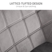 Modern Armchair with Wide Padded Seat and Wooden Legs for Home or Bedroom Grey