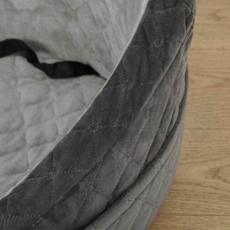 Dog Car Seat for Small Pets with Washable Cover and Adjustable Leash Grey