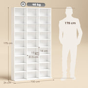 Tall Slim Media Storage Shelf White - image 3