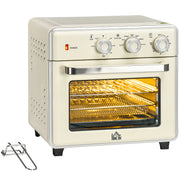 20L Mini Electric Oven with Adjustable Temperature Ideal for Small Kitchens Cream