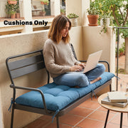 Sun Lounger Cushion for Outdoor Comfort with Water-Repellent UV Protection Blue Outsunny