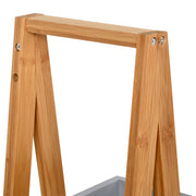 3 Tier Freestanding Bamboo Bathroom Shelf Unit A Frame Storage Organiser Natural