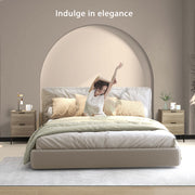 Set of Two Wooden Bedside Tables with Storage for Bedroom or Guest Room, Oak Colour