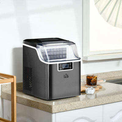Compact Countertop Ice Maker with 3.2L Capacity and LCD Display for Home Use Black