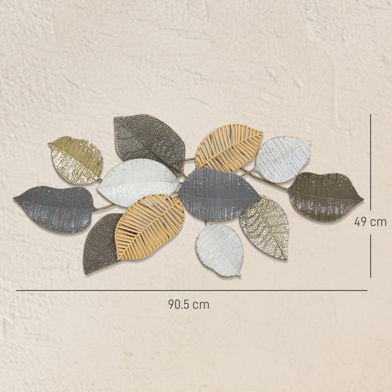 Metal Wall Art Ready to Hang for Instant Living Room or Hallway Update Gold and Silver