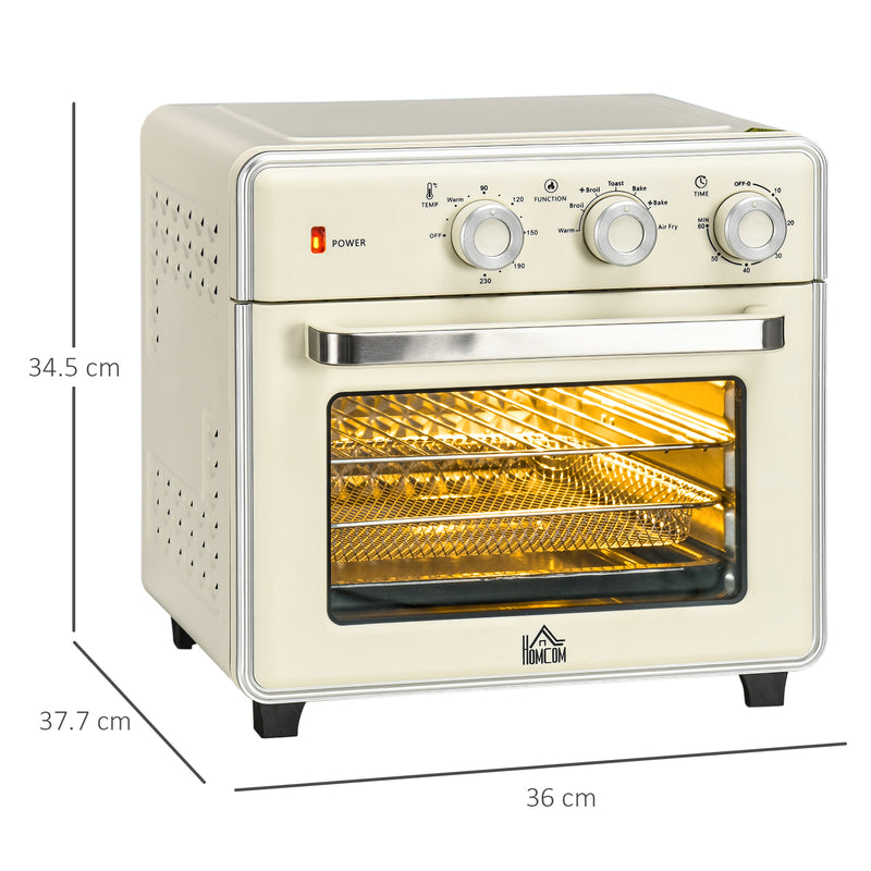 20L Mini Electric Oven with Adjustable Temperature Ideal for Small Kitchens Cream