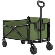 Folding Festival Trolley for Easy Family Outings and Outdoor Gear Transport Green Outsunny