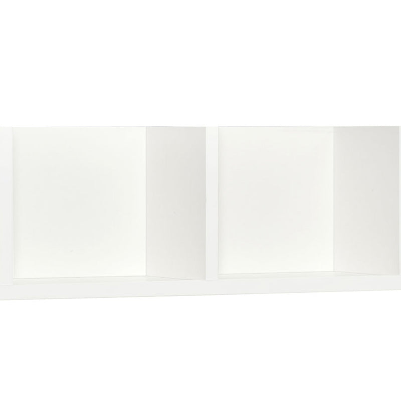 Wall Mounted Media Storage Rack Set Holds 84 CDs or 56 DVDs 4 Cube Shelves White