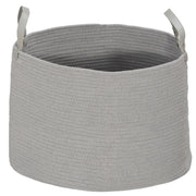 88L Cotton Rope Laundry Basket With Sturdy Handles For Clothes Storage, Grey