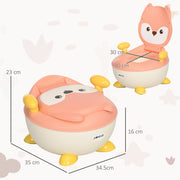 Baby Potty Training Toilet with Splash Guard and Anti Tip Design Easy to Clean Grey AOSOM