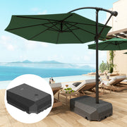 Heavy Duty Base For Cantilever Parasols With Wheels - Water Or Sand Fill For Garden Patio Outsunny