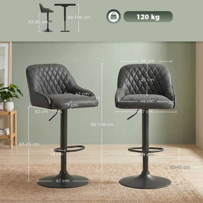 Adjustable bar stools - Dark Grey