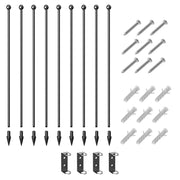 Heavy Duty 8 Panel Dog Playpen for Indoor and Outdoor Use Suitable for Medium Dogs Black