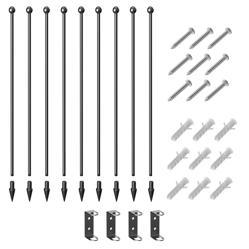 Heavy Duty 8 Panel Dog Playpen for Indoor and Outdoor Use Suitable for Medium Dogs Black
