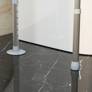 Adjustable Toilet Safety Frame with Armrests and Suction Cups for Elderly Support White AOSOM