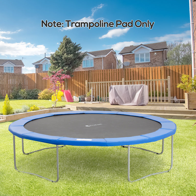 HOMCOM 12ft Trampoline Pad, Φ366cm Trampoline Accessories Surround Pad Thick Foam Pads Padding Replacement Spare, Blue
