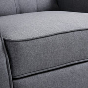 Wingback Recliner Armchair with Footrest and Tufted Back for Living Room Comfort Grey